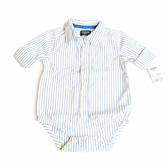 OshKosh Other - New Osh Kosh 9-12 Months Button Up Pinstripe Seersucker Style